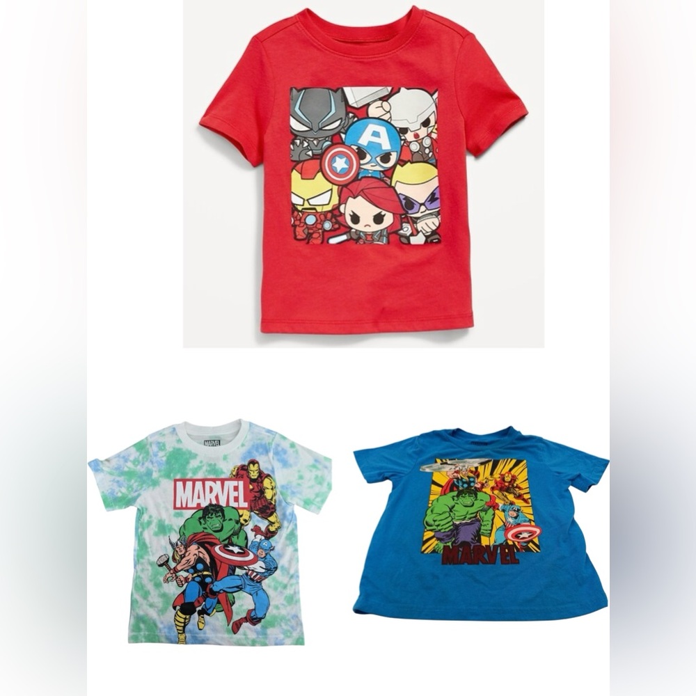 Marvel Superhero T-Shirts Set